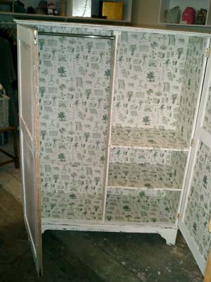 Hand Painted Hall Coat Cabinet